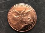 Lost World collection - Triceratops - 1 oz copper, Ophalen of Verzenden, Koper