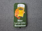 HEINEKEN EMAILLE RECLAMEBORD, Verzamelen, Biermerken, Ophalen, Zo goed als nieuw, Reclamebord, Plaat of Schild, Heineken