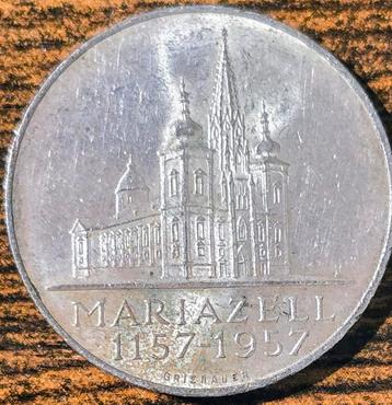 Oostenrijk silver 25 schilling  1957 Basiliek Mariazell  beschikbaar voor biedingen
