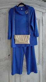 Feestelijk blauw broekpak, Overige typen, Blauw, Maat 42/44 (L), Ophalen of Verzenden