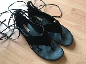 Sandalen zwart leer maat 37 beschikbaar voor biedingen