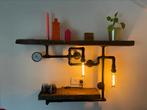 Retro/industriële  wandlamp met plank, Nieuw, Industrieel, Metaal, Ophalen