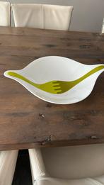Koziol  design salade schaal met couvert, Kunststof, Schaal, Ophalen of Verzenden, Zo goed als nieuw