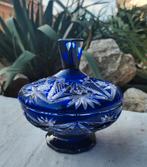 Antique Blue Crystal Candy Jar, Ophalen of Verzenden