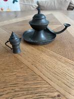 Oude Tinnen Lamp en Miniatuur Kan, Ophalen