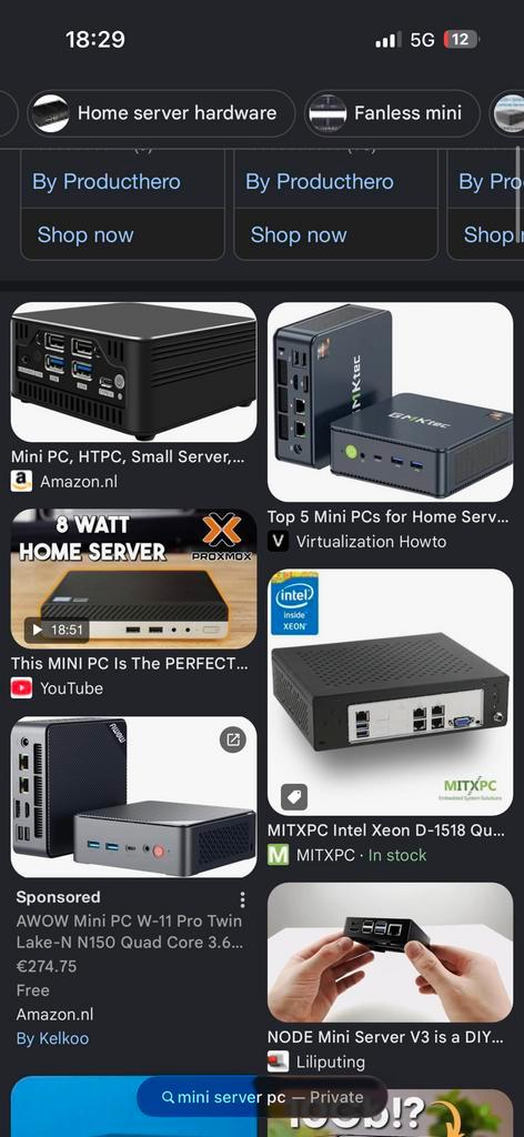 GEZOCHT MINI (SERVER)  PC, Computers en Software, Desktop Pc's, Ophalen of Verzenden