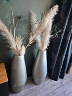2 vazen (80 cm hoog), Huis en Inrichting, Woonaccessoires | Vazen, Ophalen, Overige kleuren, 75 cm of meer, Glas