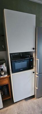 Hoge keukenkast Bruynzeel voor combimagnetron, Ophalen, Wit, 50 tot 100 cm, Zo goed als nieuw