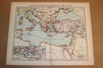 Antieke kaart - Byzantijnse Rijk 1000 na Chr. - Ca 1900 beschikbaar voor biedingen