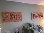 2x Houten 3D Schilderij - 110x60 cm, Ophalen, Zo goed als nieuw