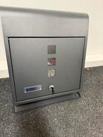 Moderne zwarte wandbrievenbus, Tuin en Terras, Brievenbussen, Ophalen of Verzenden, Gebruikt, Staal, Wandbrievenbus