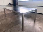 RVS Design Eetkamertafel, Huis en Inrichting, Tafels | Salontafels, Ophalen, Gebruikt, 50 tot 75 cm, Rechthoekig