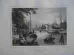063 Rotterdam de Leuvenhaven Staalgravure 1860, Ophalen of Verzenden