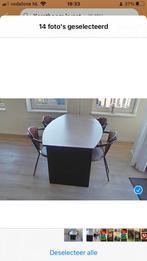 Moderne eettafel met 4 stoelen, Huis en Inrichting, Tafels | Eettafels, Ophalen, Kunststof, Gebruikt, Vier personen