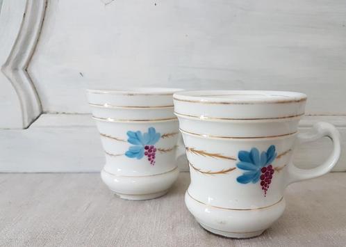 Antieke  franse Tasse Brulot, set van twee kopjes, Antiek en Kunst, Antiek | Servies los, Ophalen of Verzenden
