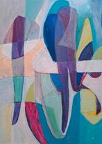 Abstract Schilderij met Vrolijke Kleuren, Ophalen of Verzenden