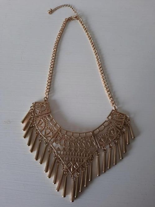 Statement Opvallende Grove Goudkleurige Ketting, Sieraden, Tassen en Uiterlijk, Kettingen, Zo goed als nieuw, Overige materialen