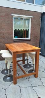 bartafel met krukken, Huis en Inrichting, Tafels | Statafels, Ophalen, Gebruikt