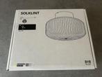 Solklint plafondlamp, Nieuw, Ophalen of Verzenden, Glas, Messing voet met paarsachtige bol