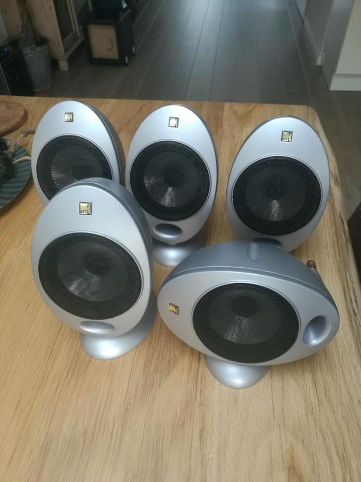 KEF HTS 2001 Luidsprekers / Speakers / Eitjes - Dolby 5.0, Audio, Tv en Foto, Luidsprekers, Gebruikt, Surroundset zonder subwoofer