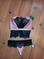 nieuwe noir lingeriesetje hunkemoller bustier 80D string L, Ophalen of Verzenden, Zwart, String