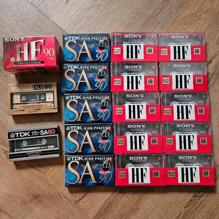 Nieuwe Casettebandjes - Sony TDK Maxell 20 stuks, Cd's en Dvd's, Cassettebandjes, Nieuw in verpakking, Onbespeeld, Overige genres