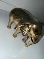 Gouden Olifantje Decoratie, Tuin en Terras, Tuinbeelden, Ophalen, Zo goed als nieuw, Kunststof, Dierenbeeld