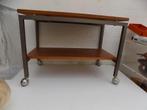 trolley teak midcentury retro zwevendblad tvtafel sidetable, Ophalen, Gebruikt