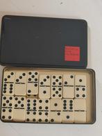 Zware Domino set in metalen blik – compleet & klassiek., Ophalen of Verzenden, Zo goed als nieuw