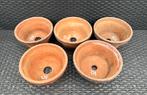 Bonsai Japanse trainingspotten rond 19,5x9 centimeter., Rond, Ophalen of Verzenden, Zo goed als nieuw, Aardewerk