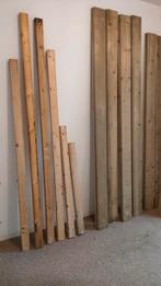 Partij hout, 13 planken, 6 balkjes en 6 plankjes, Ophalen, Gebruikt, Minder dan 25 mm, Plank