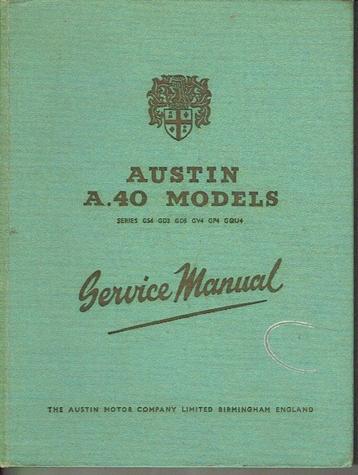 AUSTIN A.40 MODELS SERVICE MANUAL beschikbaar voor biedingen