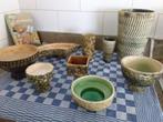 Vintage bloempot berkenbast boomschors, vaas, cactusbak,, Antiek en Kunst, Ophalen of Verzenden