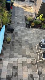 Gratis betontegels 30x30 +- 35m2, Tuin en Terras, Tegels en Klinkers, Ophalen, Zo goed als nieuw, Beton, Terrastegels