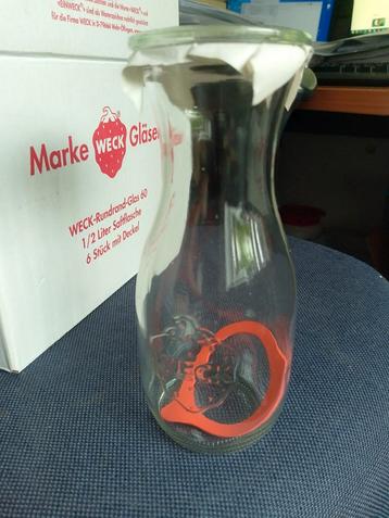 Doos met 6 Weck sapflessen 0,5 liter beschikbaar voor biedingen