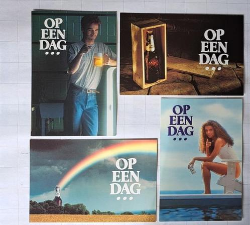 Grolsch Freecards: Op een dag ... 4 stuks, Verzamelen, Biermerken, Zo goed als nieuw, Reclamebord, Plaat of Schild, Grolsch, Ophalen of Verzenden