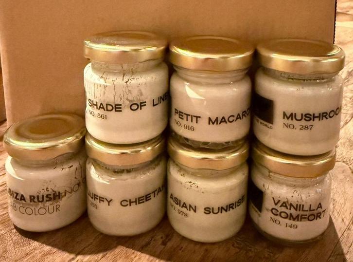 7 gebruikte samples LAB PAINT/VESTINGH, Doe-het-zelf en Verbouw, Verf, Beits en Lak, Gebruikt, Ophalen of Verzenden