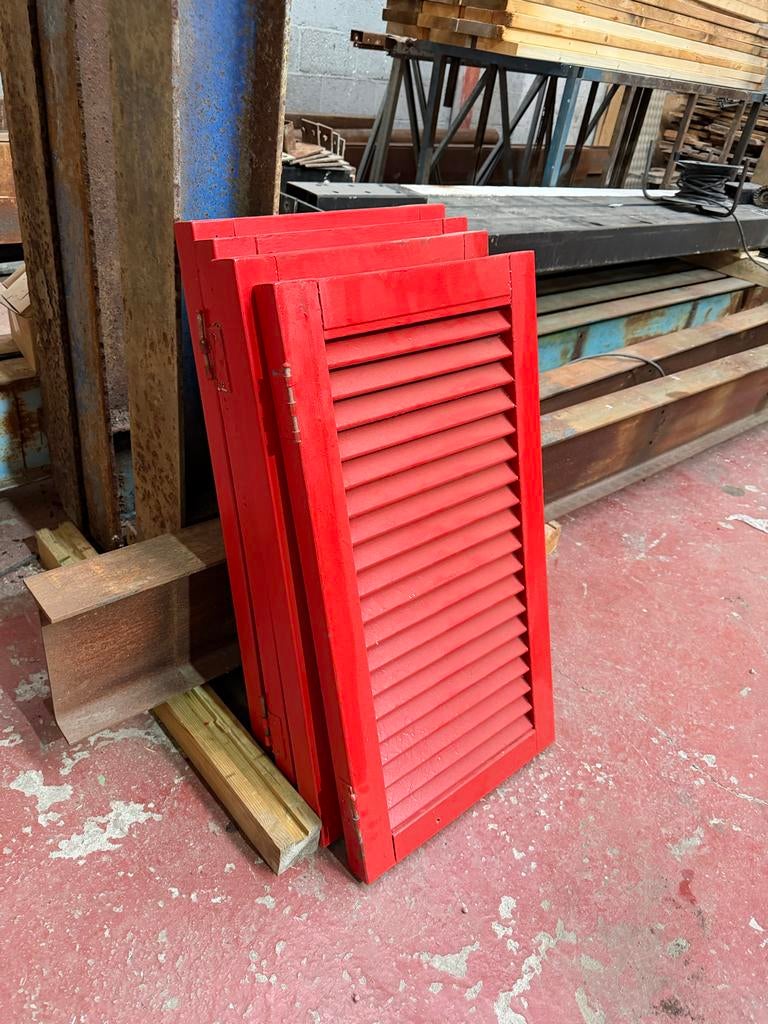 Houten Louvre Deuren / Schutterpanelen, Doe-het-zelf en Verbouw, Deuren en Horren, Gebruikt, Minder dan 80 cm, Overige typen, Minder dan 200 cm