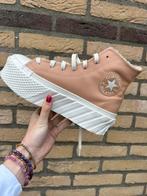 converse platform x2 leer, Ophalen of Verzenden, Zo goed als nieuw, Zwart, Sneakers of Gympen