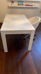 IKEA hoogglans witte tafel of bureau 160x90x80 cm hoog, Ophalen, 50 tot 100 cm, Zo goed als nieuw, Vijf personen of meer