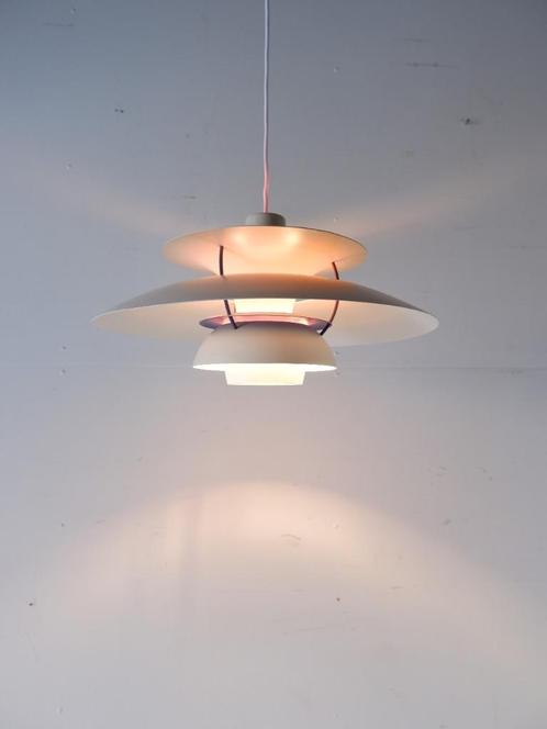 Louis Poulsen PH5 hanglamp wit, Huis en Inrichting, Lampen | Hanglampen, Gebruikt, Minder dan 50 cm, Metaal, Ophalen of Verzenden