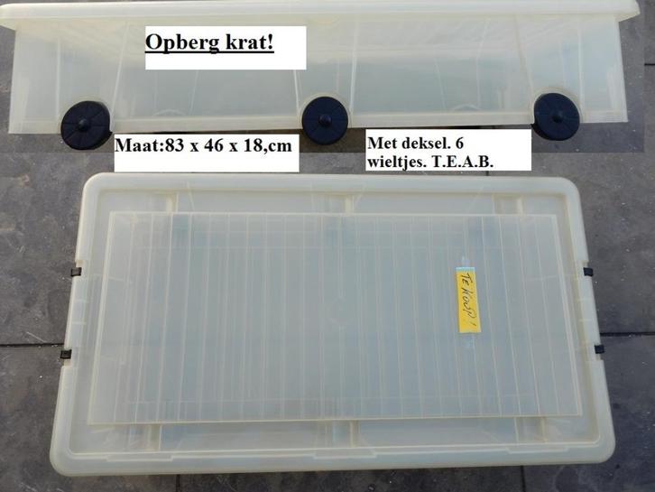 Box.Containerbox.Krat.Kratten.Met deksel en Wieltjes.MT.83, Doe-het-zelf en Verbouw, Kratten en Dozen, Zo goed als nieuw, Krat