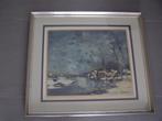Saverys : blauw landschap, Antiek en Kunst, Kunst | Litho's en Zeefdrukken, Ophalen