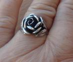zilveren ring met TEKA roos [820], 18 tot 19, Dame, Zo goed als nieuw, Zilver