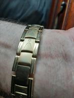 Heren armband goud kleur, Sieraden, Tassen en Uiterlijk, Armbanden, Ophalen of Verzenden, Nieuw, Goud, Staal
