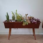 vintage plantenbak teak design, Ophalen, Gebruikt, Binnen, 60 tot 100 cm
