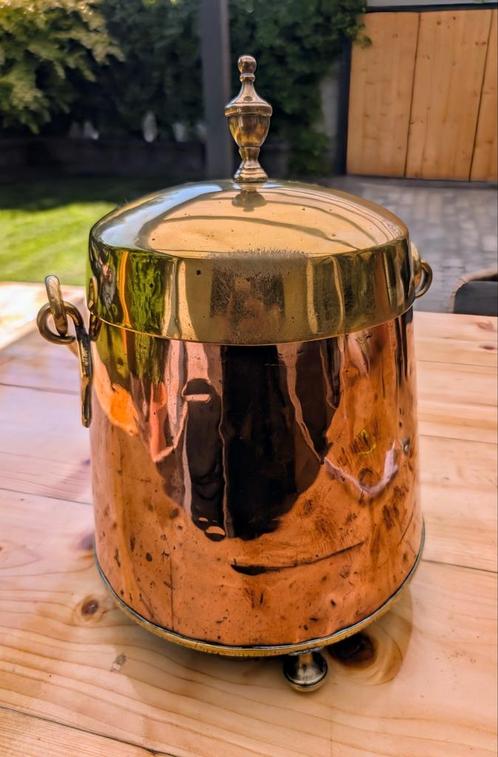 Antieke koperen kolen pot, Antiek en Kunst, Antiek | Koper en Brons, Ophalen of Verzenden