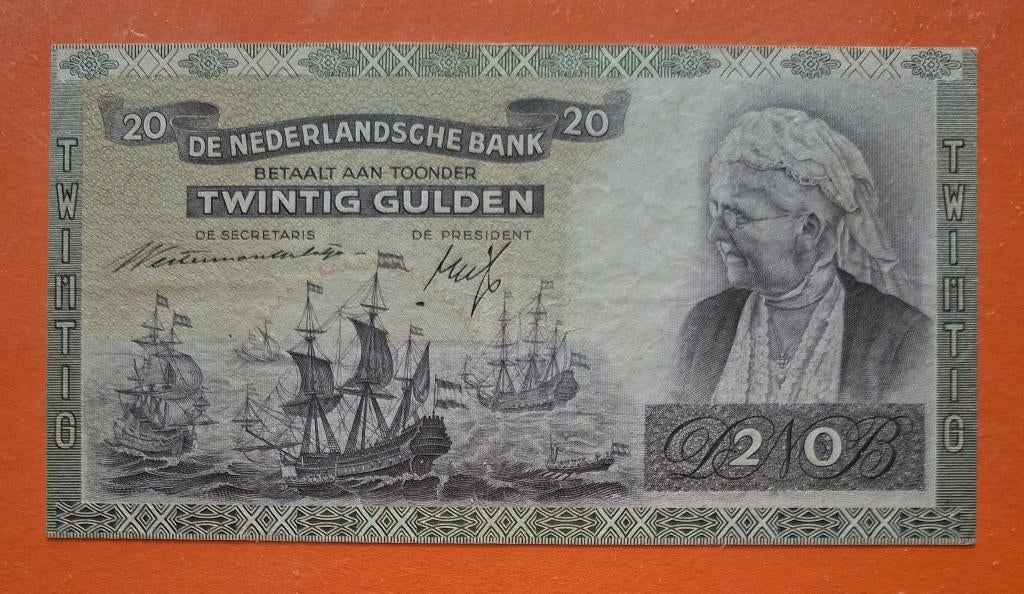 Bankbiljet 20 gulden 1941 Emma, cat. PL51.b3 / 58-1, Verzenden, 25 gulden, Los biljet