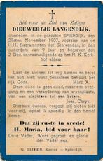 Verstappen Antonius Dieuwertje overl. 1907 Spierdijk, Ophalen of Verzenden, Bidprentje