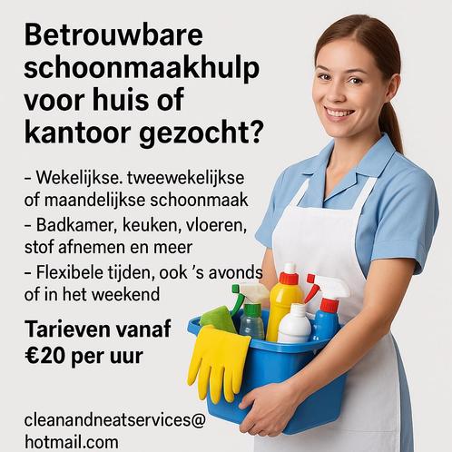 Betrouwbare schoonmaakhulp voor huis of kantoor gezocht?, Vacatures, Vacatures | Schoonmaak en Facilitaire diensten, Overige vormen